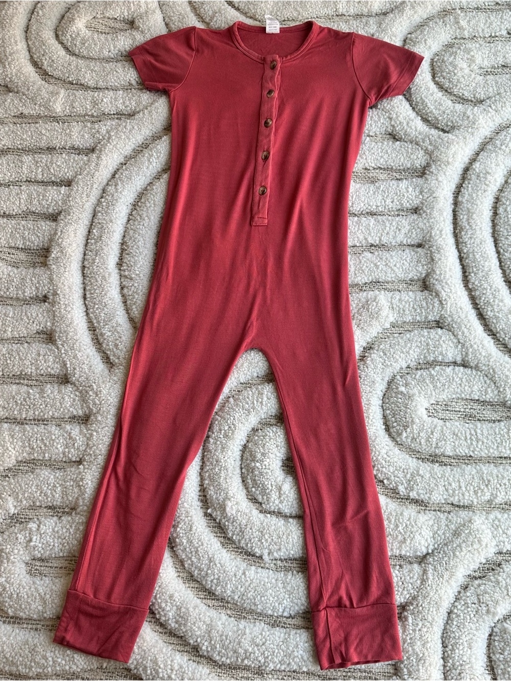 Kate Quinn Berry Red Short Sleeve Union Suit | 3T